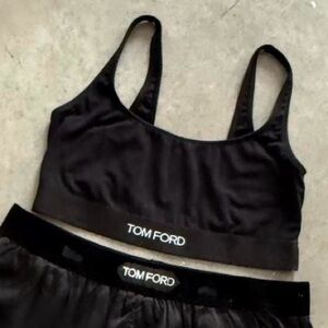 TOM FORD Signature logo-tape bralette size large